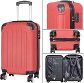 Reiskoffer - Koffer met TSA slot - Reis koffer op wielen - Stevig ABS - 87 Liter - Avalon - Rood - Travelsuitcase - L