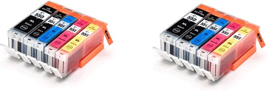 IPEXNL 2x SET cartouches d'encre adaptées pour Canon PGI-550XL / CLI-551XL, 550xl / 551xl 2x multipack de 5 pièces pour Pixma IP7250, IP8750, IX6850, MG5450, MG5550, MG5600, MG5650, MG5655, MG6350, MG6400MX70, MG6350, MG6400MX70, MG66 MX925