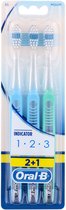 Oral-B tandenborstels Indicator 1-2-3 - (2 + 1 gratis) Diverse Kleuren