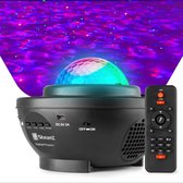 Lampe disco - BeamZ SkyNight - Projecteur d'étoiles rouge/vert avec vagues d'eau et haut-parleur Bluetooth