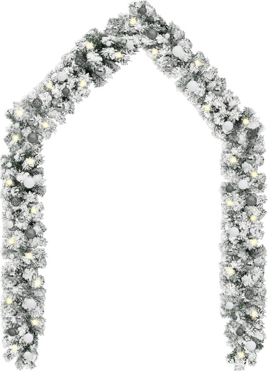 Kerstslinger met LED-lampjes 2,7 m PVC groen kopen