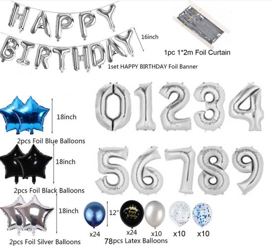 Palloncino Blu Viola Personalizzato Per Il Compleanno Della Nipote E Regalo 13°, 16°, 18°, 21°, 30°, 40°, 50°, 60°, 70°, 35°, 45°, 55°, 65°, 75° - Italia - Foto 3