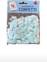 Verpakking confetti | blauw witte rondjes | papier | ca. 100 stuks