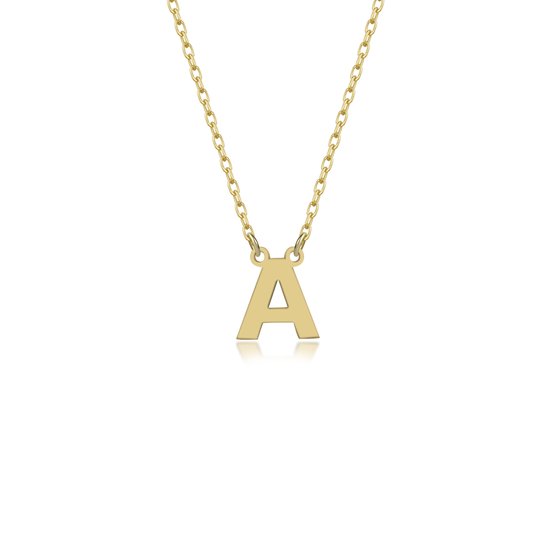 EUDORA Harmony Ball Ketting met letters voor dames, 925 sterling zilver, halsketting met naam, alfabet initialen hanger, sieraden voor vrouwen, dames, moeder, dochter, zussen, oma, cadeau, 45 cm, 15