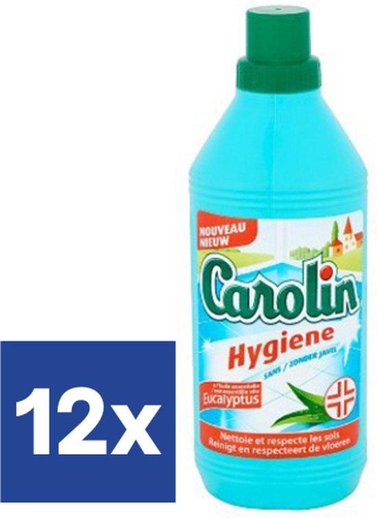 Carolin Vloerreiniger Hygiene Eucalyptus (Voordeelverpakking) - 12 x 1 l