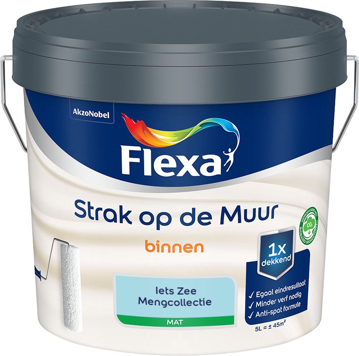 Flexa Strak op de muur - Muurverf - Mengcollectie - Iets Zee - 5 Liter