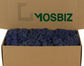 MosBiz Rendiermos Royal Blue per 500 gram voor decoraties en mosschilderijen