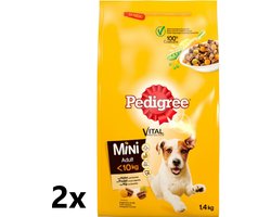 Pedigree - Droogvoer - Adult Mini - Kip - 2x1,4kg