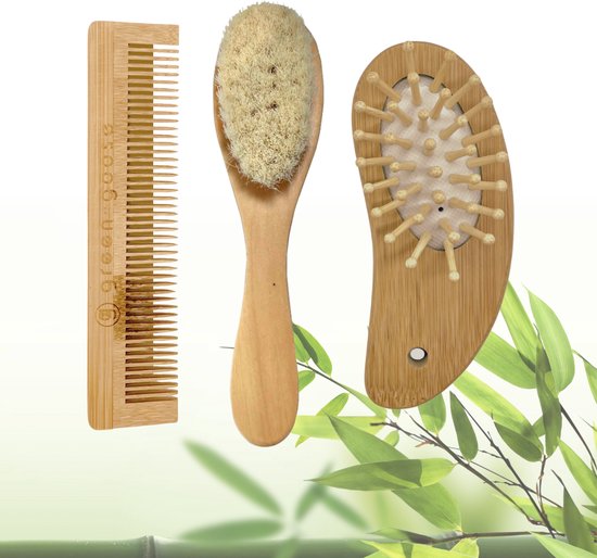 Bebe Brosse A Cheveux Pour Garcon Ou Fille Set De 3 Brosse Pour Bebe Peigne Bol Com