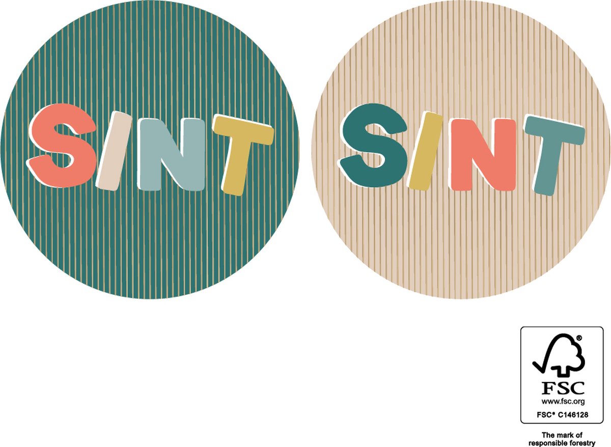 Stickers Duo - Sinterklaas - Sint Letters Goud -10 stickers
