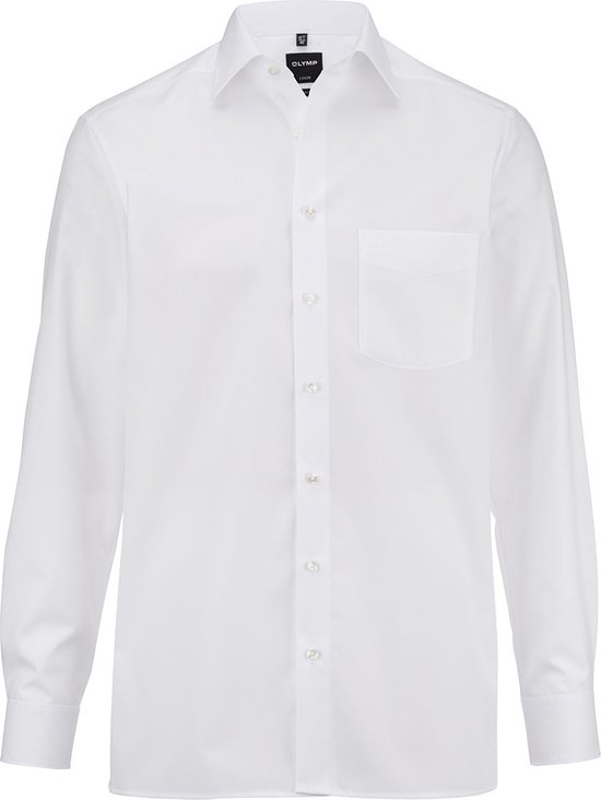 OLYMP Luxor modern fit overhemd - mouwlengte 72 cm - wit - Strijkvrij - Boordmaat: 45