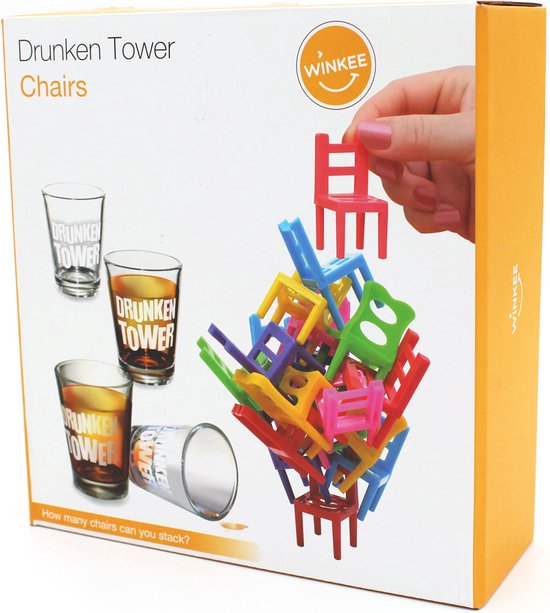 Drunken Tower Stoelen | Drankspel | stoelen stapelen | Tipsy tower |