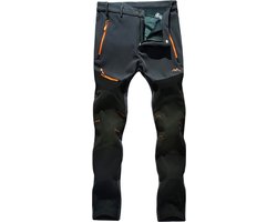 Multifunctionele - Outdoor Broek - Inclusief Riem - Wandelbroek - Camping Broek - Trekking Trousers - Winddichte - Lichtgewicht - Ademende - Geschikt Voor Buitensport - Grijs / Zwart - XXL