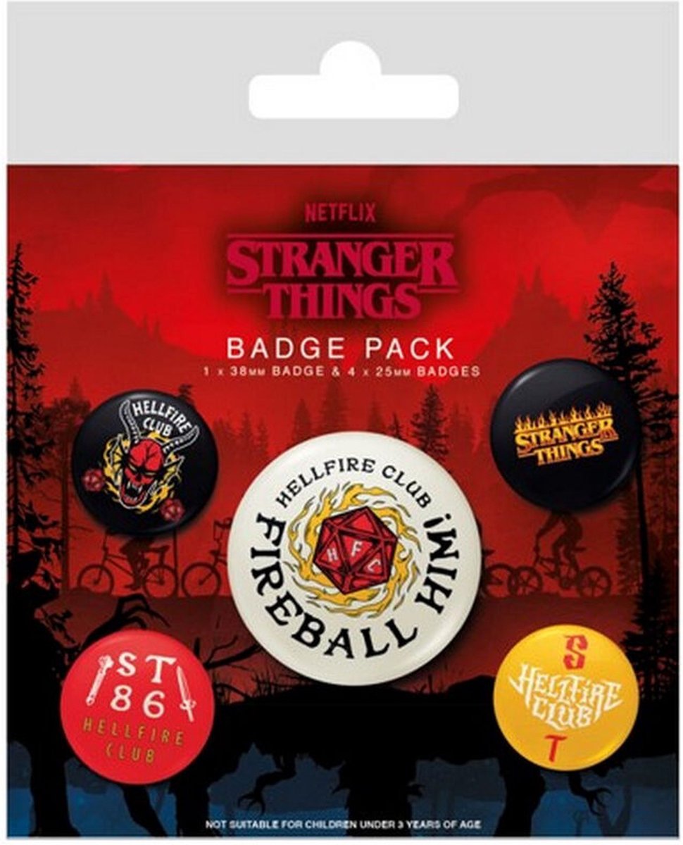 Pyramid International - Stranger Things - Hellfire Club Badge Pack