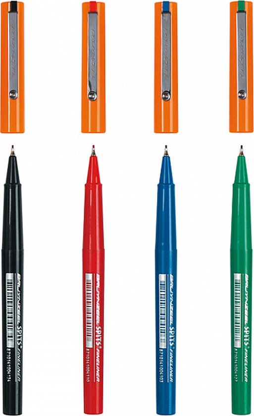 Bruynzeel Fineliner Pinselstifte – 6er Pack, Hell, Ideal Für Notizen & Kreativität