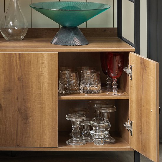 Hoge kasten voor de woonkamer (140 × 38,5 × 175 cm), vitrinekast, keukenkast, eetkamerkast met laden, moderne minimalistische hoge kast, staande vitrine voor keuken, eetkamer, wit (wit