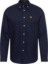Lyle & Scott Regular Fit Light Weight Oxford Shirt Heren - Vrijetijds blouse - Donkerblauw - Maat M