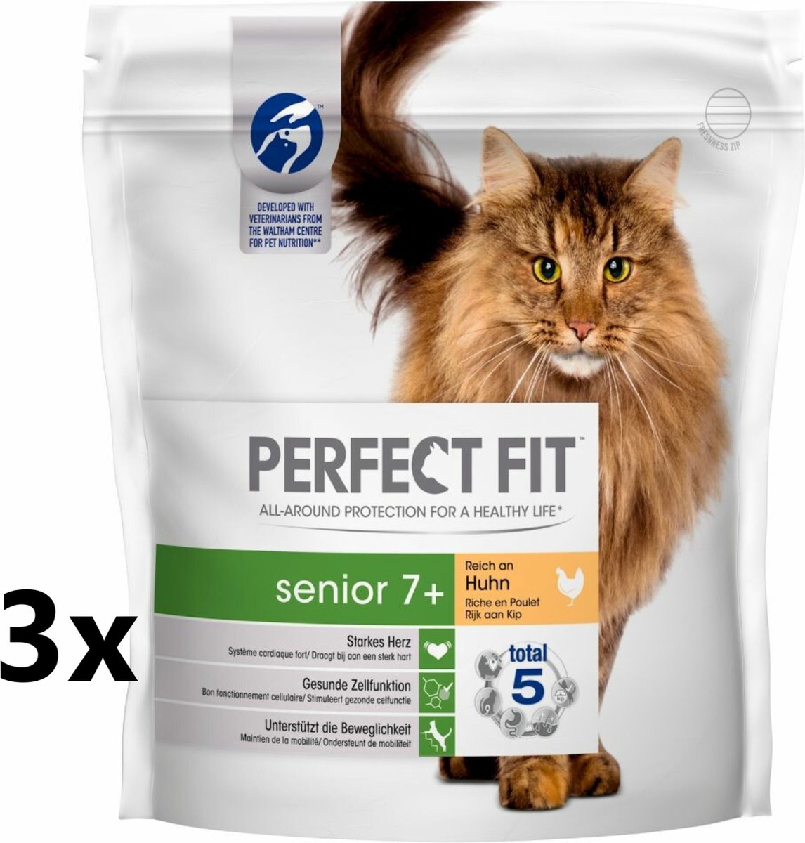 Perfect Fit Perfect Fit - Kattenvoer - Senior Kip - 3x1,4kg