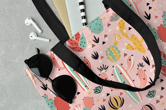 Sac Bandoulière - Sac De Plage - Shopper Plantes - Motifs - Cactus - 50x40 cm - Sac Coton