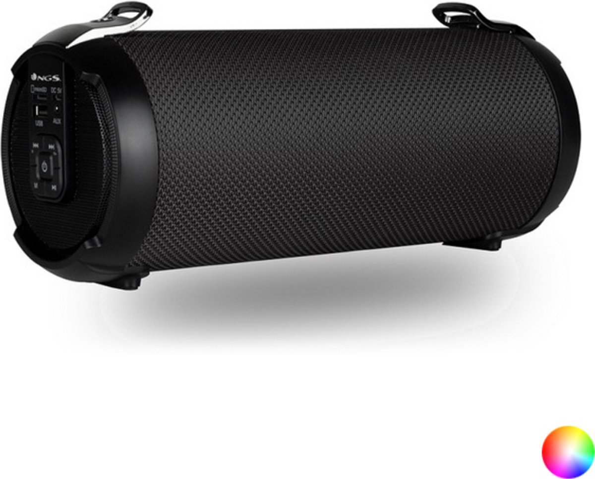 NGS Roller Tempo Draagbare Bluetooth Speaker TWS – USB, SD & AUX – Zwart