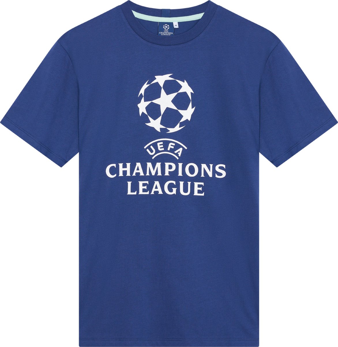 Champions League logo t-shirt senior - blauw - Maat XL - maat XL