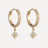 Starburst Small Hoop Earrings - Gold