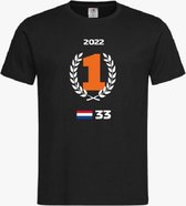 LBM Race Circuit World Champion T-shirt nr 1 - Zwart - Maat XL - Unisex