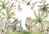 Fotobehang - Behang - Jungle Dieren - Into The Jungle - Vliesbehang - 368 x 280 cm