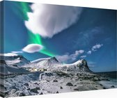 MALNINK™ - De Noordpool Canvas Print – 90 x 60 cm – Hoogwaardige Kwaliteit – Inclusief Frame en Ophangset