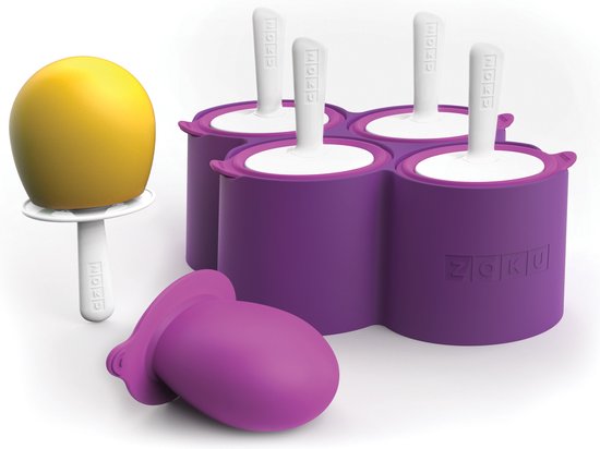 Zoku Icelolly Pop Maker giant, 4 stuks Paars | bol.com