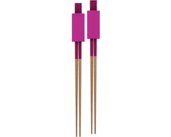 Foto: Zak designs chopsticks incl stokjeslegger set van 2 stuks 24 cm fuchsia