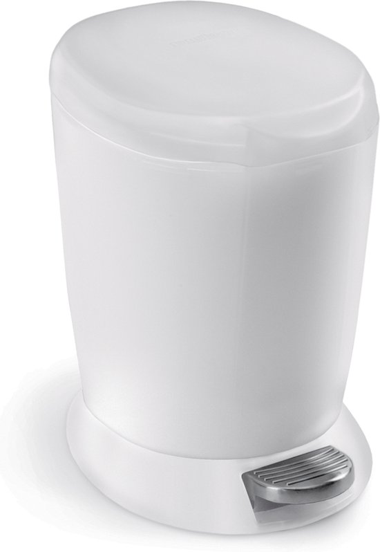 Simplehuman Slim Round Prullenbak - 6 l - Wit