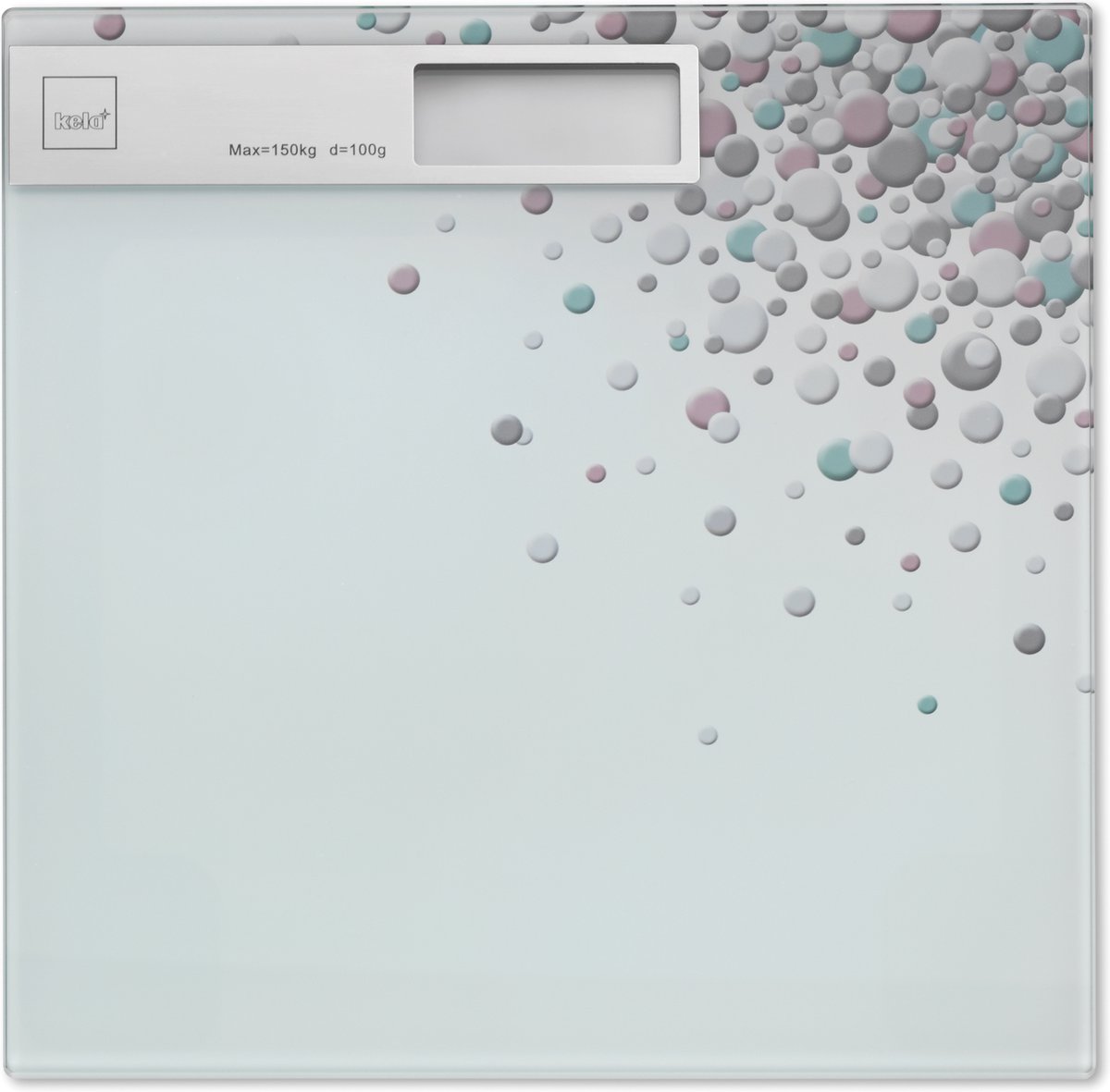 Kela Weegschaal Bubbels 30 X 30 X 2 Cm Glas Transparant