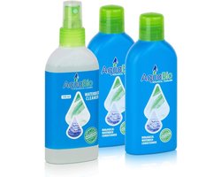 AquaBio 12 maand Super onderhoud set voor 2 persoons waterbed (2 x 140 ml waterbed conditioner 12mnd. + 1 x 140 ml reiniger)