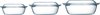 Pyrex Optimum Ovenschalenset 1,4 l - 2,1 l - 3 l - 21 x 18 x 8 cm - 24 x 20 x 10 cm - 27 x 23 x 11 cm