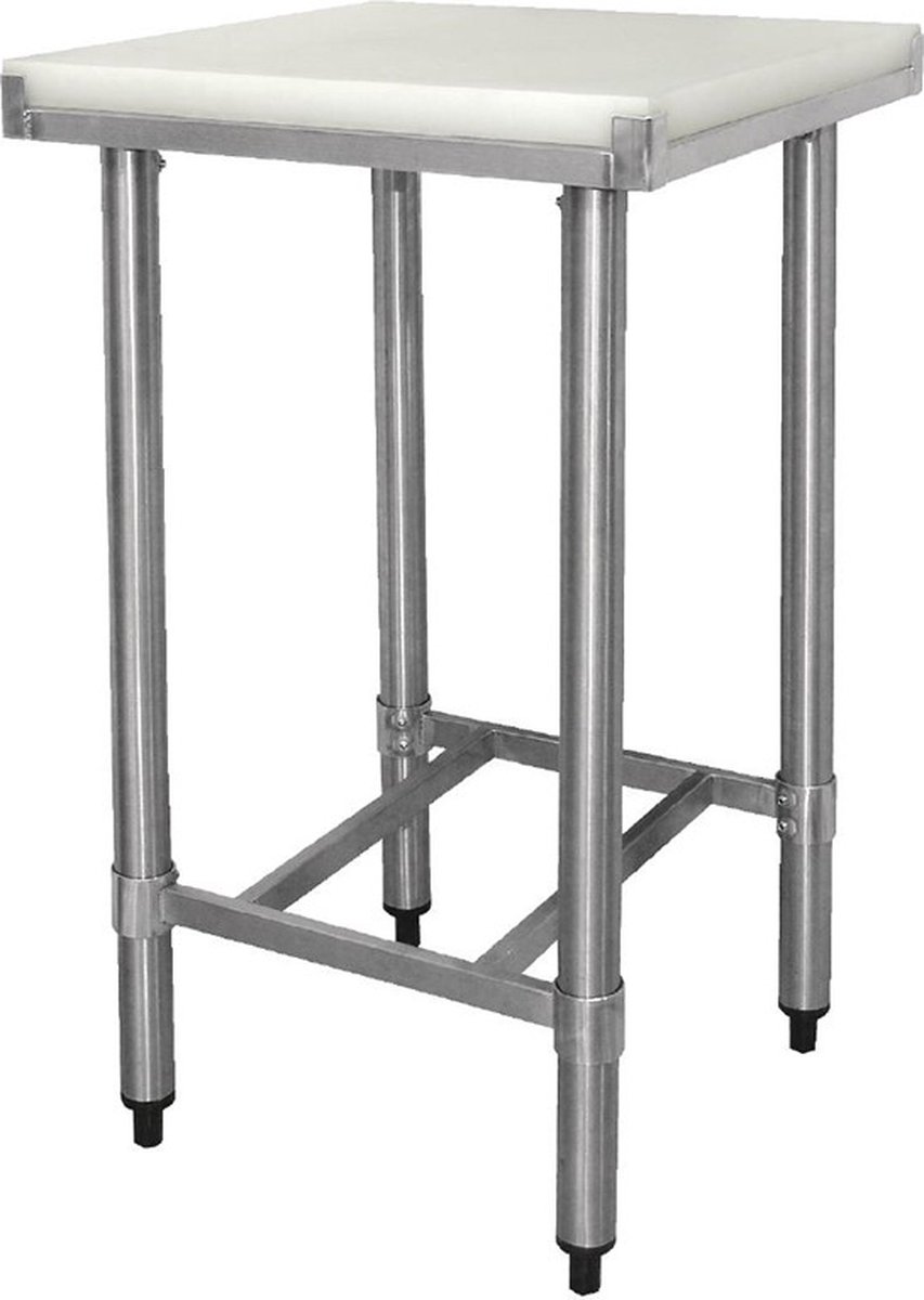 RVS Snijtafel met Hdpe Snijplank - 50cm - Vogue CF740 - Horeca