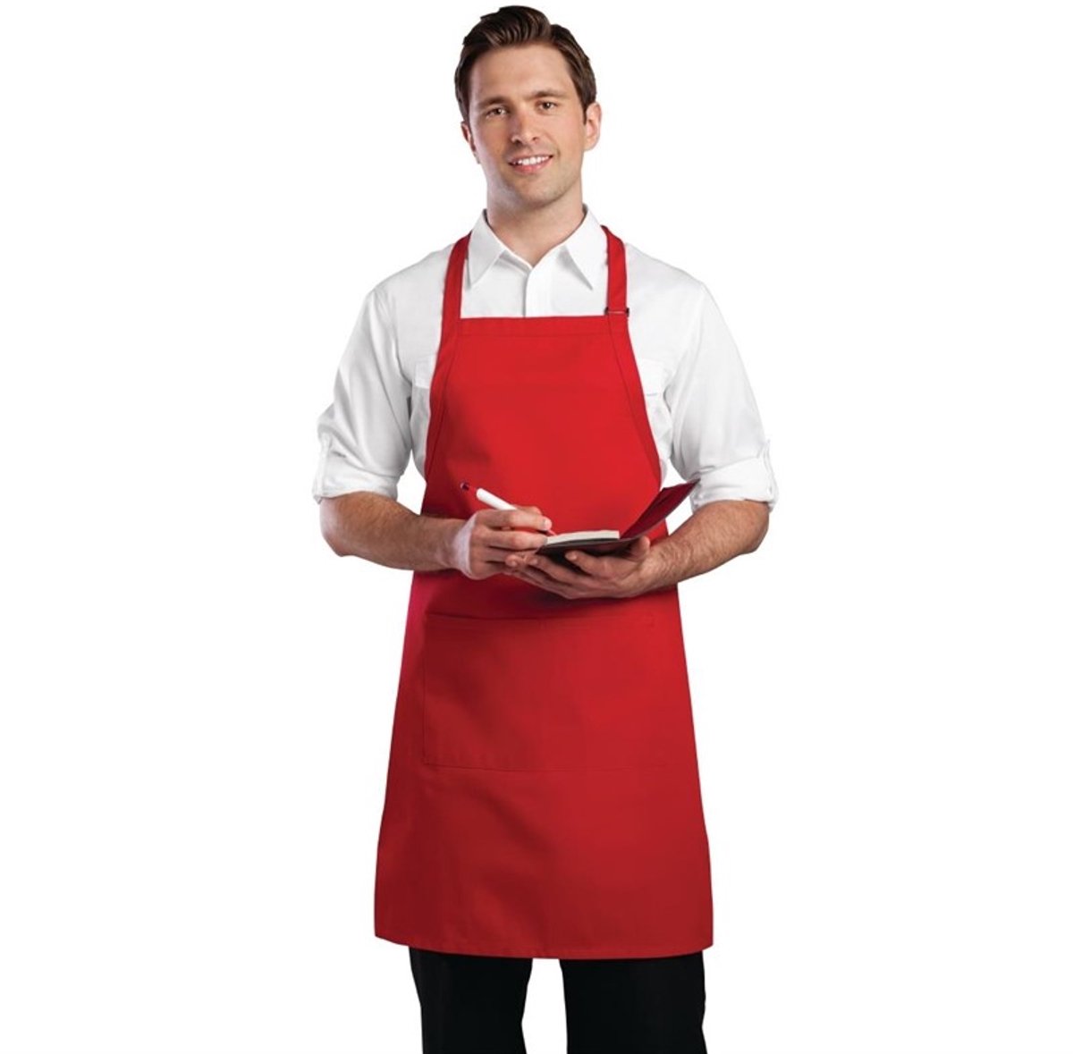 Chef Works halterschort rood