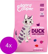 Edgard&Cooper Kitten Eend&Kip - Kattenvoer - 4 x 2 kg
