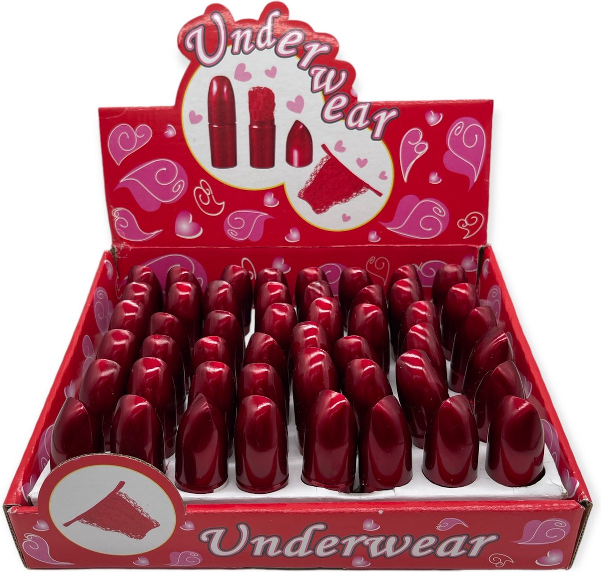 Kinky Pleasure Lipstick Slipje Display 48 stuks Koop Nu En Bespaar Meer Dan 250 Euro