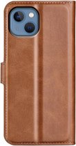 Casecentive - Leren Wallet case met sluiting - iPhone 14 Pro Max - bruin