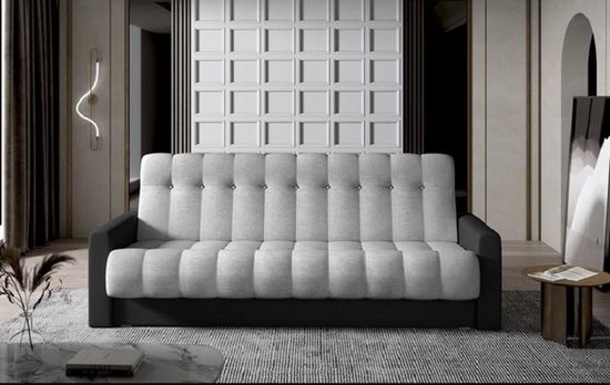 sofa-bank Garett met de slaapfunctie grijs-zwart 210 cm