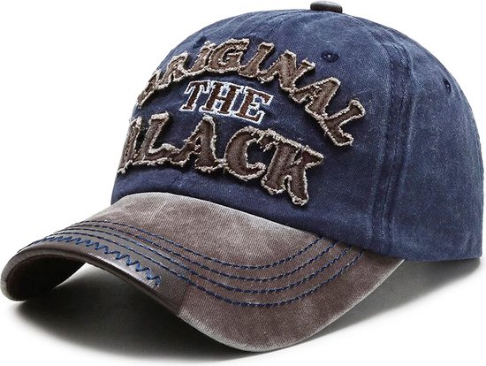 Baseball Cap Original The Black – Blauw/Bruin – Stonewashed Denim Pet