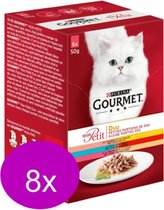 8x Gourmet Mon Petit - Duo Vis & Vlees - Kattenvoer - 6x50g