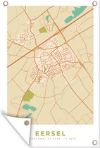 Tuinposter - Tuindoek - Tuinposters buiten - Vintage - Stadskaart - Eersel - Plattegrond - Kaart - 80x120 cm - Tuin