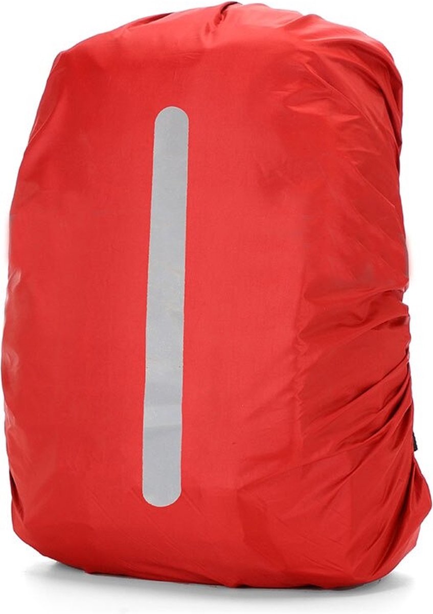 Regenhoes Rugzak – Reflecterend – 40 tot 50L – L – Rood – Kasey Products