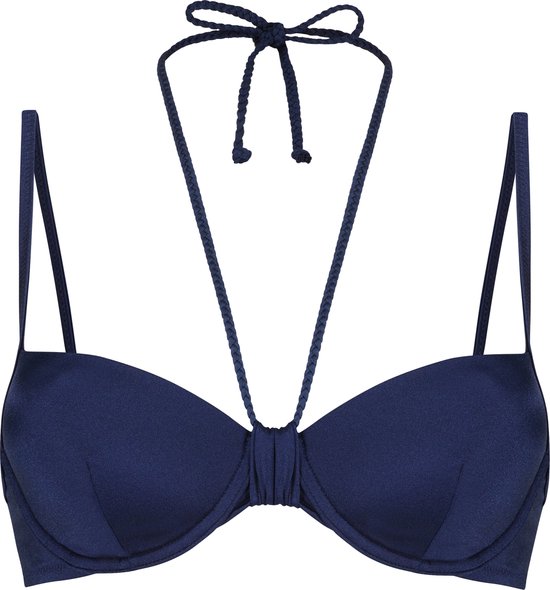 Hunkemöller Dames Badmode Voorgevormde beugel bikinitop Luxe - Blauw - maat G70
