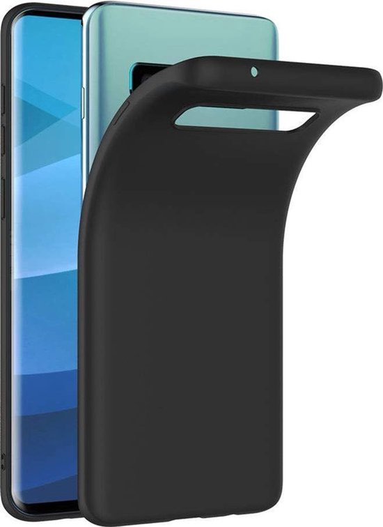 HB Hoesje Geschikt voor Samsung Galaxy S10E - Siliconen Back Cover - Zwart