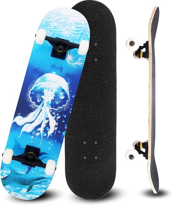 LAYENNE Skateboard, 80 x 20 cm, Complete Skateboard, 7