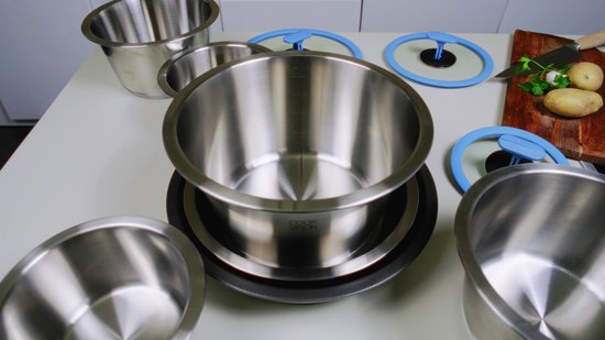 Ensemble de casseroles Westinghouse Performance (Poêle ø 24 et 28 cm +  Casserole ø 18 cm) - Bleu - Induction et toutes autres so