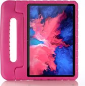 Tablet hoes geschikt voor Lenovo Tab P11 11.0 (2021) - Kinderhoes met handvat - Schokbestendige Kids cover - Magenta